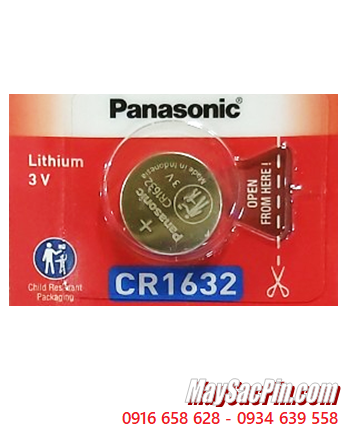 Panasonic CR1632, Pin 3v lithium Panasonic CR1632 _Made in Indonesia 